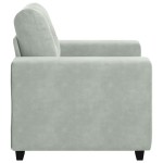 vidaXL Canapea scaun gri deschis 60 cm catifea