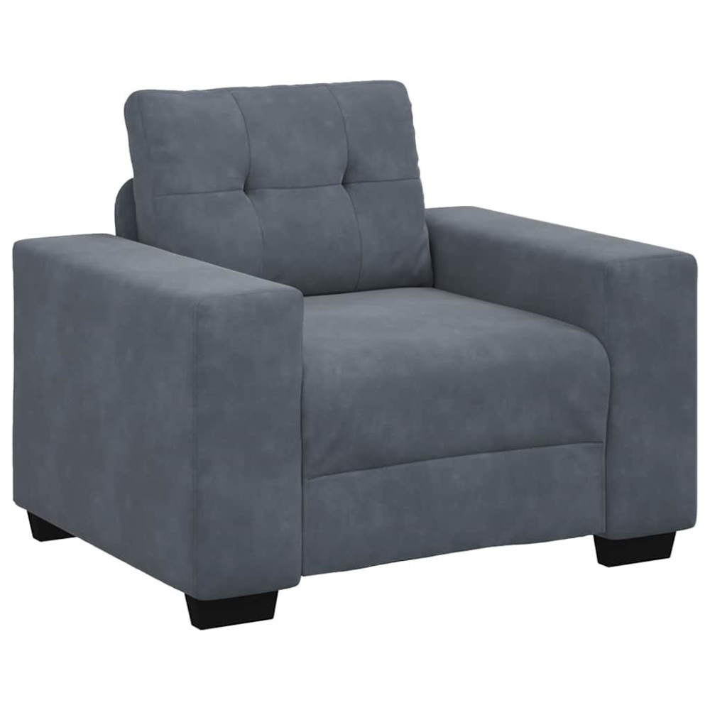 vidaXL Canapea scaun gri închis 60 cm catifea