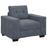 vidaXL Canapea scaun gri închis 60 cm catifea