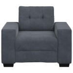 vidaXL Canapea scaun gri închis 60 cm catifea