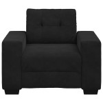vidaXL Canapea scaun negru 60 cm catifea