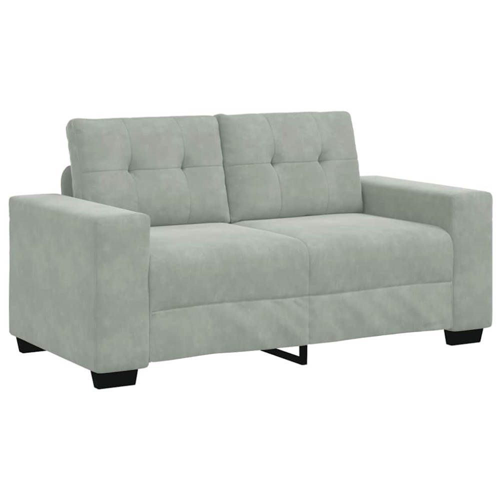 vidaXL Canapea lovesea gri deschis 120 cm catifea