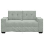 vidaXL Canapea lovesea gri deschis 120 cm catifea vidaXL Canapea lovesea gri deschis 120 cm catifea