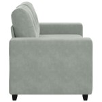 vidaXL Canapea lovesea gri deschis 120 cm catifea vidaXL Canapea lovesea gri deschis 120 cm catifea
