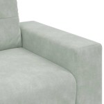 vidaXL Canapea lovesea gri deschis 120 cm catifea vidaXL Canapea lovesea gri deschis 120 cm catifea