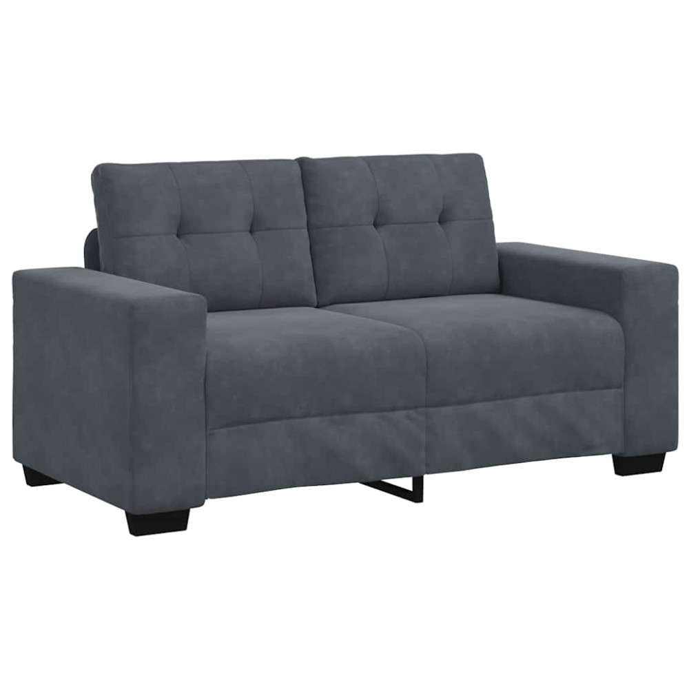 vidaXL Canapea lovesea gri închis 120 cm catifea