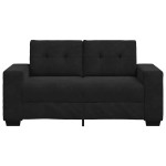 vidaXL Canapea loveseat neagră 120 cm catifea