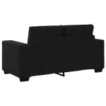 vidaXL Canapea loveseat neagră 120 cm catifea