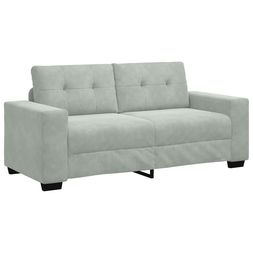 vidaXL Canapea loveseat gri deschis 140 cm catifea