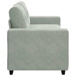vidaXL Canapea loveseat gri deschis 140 cm catifea vidaXL Canapea loveseat gri deschis 140 cm catifea