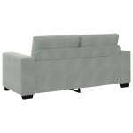vidaXL Canapea loveseat gri deschis 140 cm catifea vidaXL Canapea loveseat gri deschis 140 cm catifea