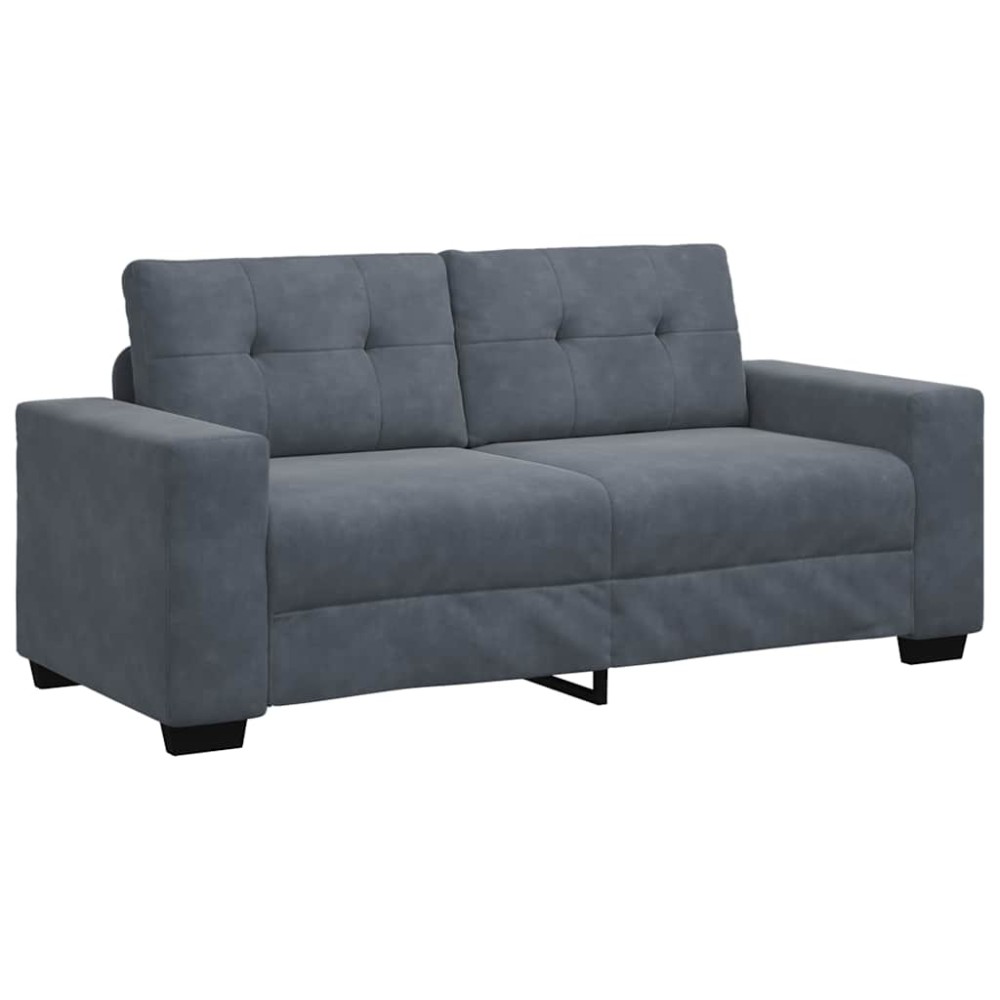 vidaXL Canapea lovesea gri închis 140 cm catifea