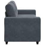 vidaXL Canapea lovesea gri închis 140 cm catifea vidaXL Canapea lovesea gri închis 140 cm catifea