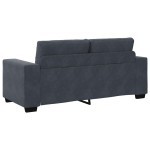 vidaXL Canapea lovesea gri închis 140 cm catifea vidaXL Canapea lovesea gri închis 140 cm catifea