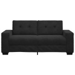 vidaXL Canapea loveseat neagră 140 cm catifea vidaXL Canapea loveseat neagră 140 cm catifea