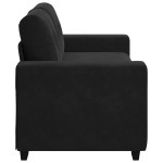 vidaXL Canapea loveseat neagră 140 cm catifea vidaXL Canapea loveseat neagră 140 cm catifea