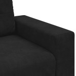 vidaXL Canapea loveseat neagră 140 cm catifea vidaXL Canapea loveseat neagră 140 cm catifea