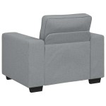 vidaXL Canapea Scaun Gri deschis 60 cm Tesatura