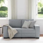 vidaXL Canapea cu 2 locuri, țesătură gri deschis, 120 cm