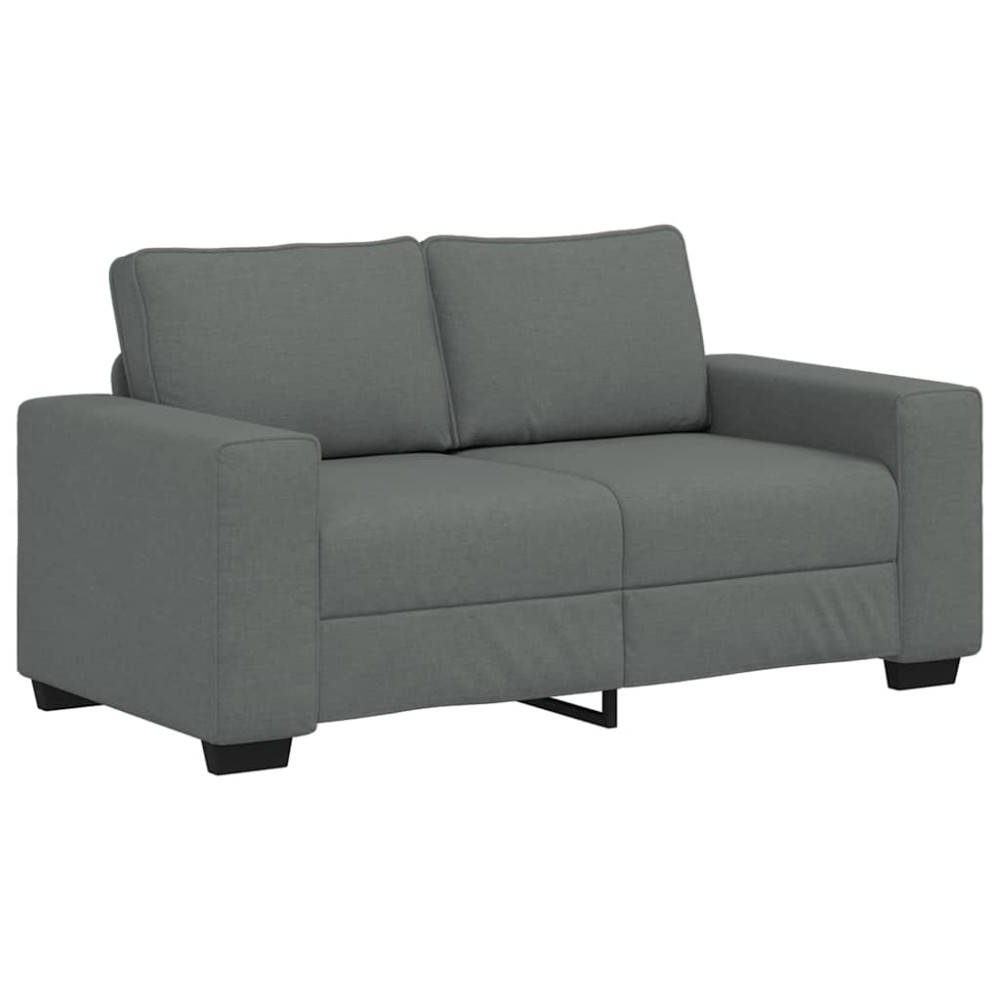 vidaXL Canapea cu 2 locuri, țesătură gri închis, 120 cm
