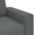 vidaXL Canapea cu 2 locuri, țesătură gri închis, 120 cm