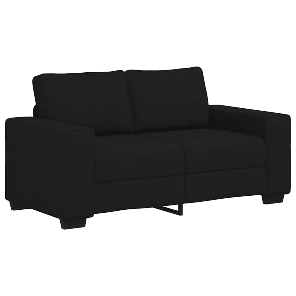 vidaXL Canapea cu 2 locuri, neagră, 120 cm, material textil