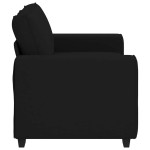 vidaXL Canapea cu 2 locuri, neagră, 120 cm, material textil