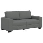 vidaXL Canapea cu 2 locuri, țesătură gri închis, 140 cm