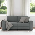 vidaXL Canapea cu 2 locuri, țesătură gri închis, 140 cm