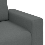 vidaXL Canapea cu 2 locuri, țesătură gri închis, 140 cm
