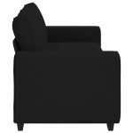 vidaXL Canapea cu 3 locuri, neagră, 180 cm, material textil vidaXL Canapea cu 3 locuri, neagră, 180 cm, material textil