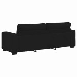vidaXL Canapea cu 3 locuri, neagră, 180 cm, material textil vidaXL Canapea cu 3 locuri, neagră, 180 cm, material textil