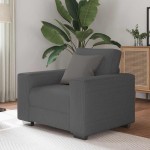 vidaXL Canapea Scaun Gri închis 60 cm țesătură velur
