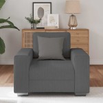 vidaXL Canapea Scaun Gri închis 60 cm țesătură velur