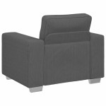 vidaXL Canapea Scaun Gri închis 60 cm țesătură velur