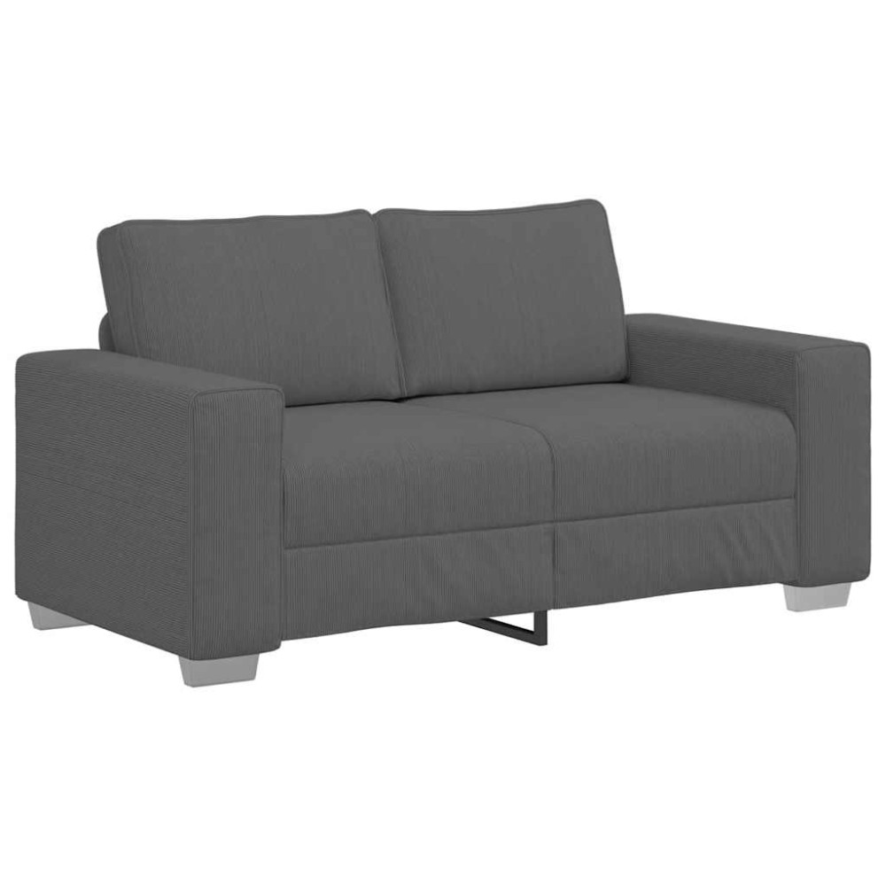 vidaXL Canapea lovesea gri închis 120 cm țesătură velur