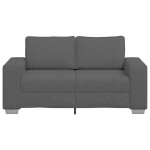 vidaXL Canapea lovesea gri închis 120 cm țesătură velur vidaXL Canapea lovesea gri închis 120 cm țesătură velur