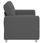 vidaXL Canapea lovesea gri închis 120 cm țesătură velur vidaXL Canapea lovesea gri închis 120 cm țesătură velur
