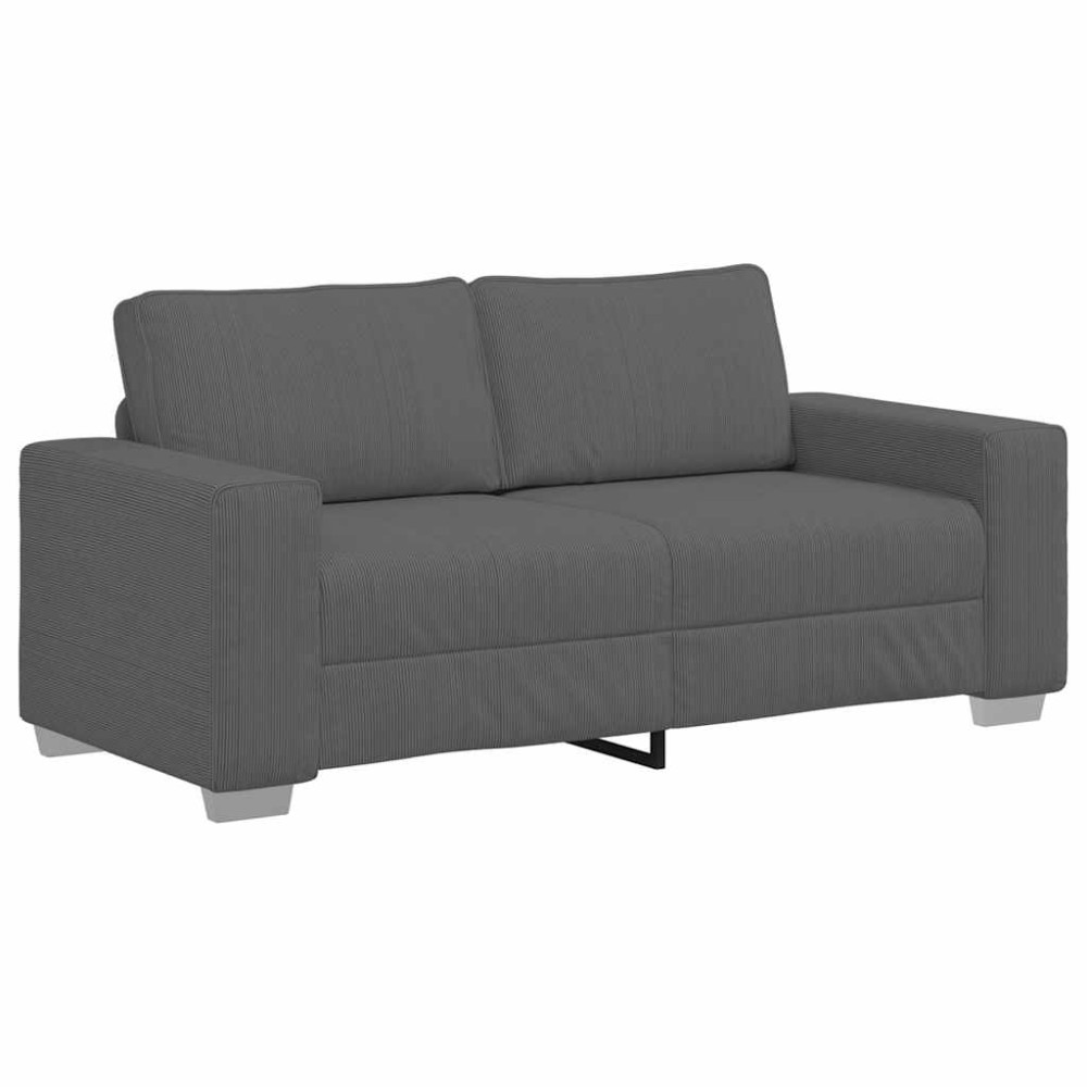 vidaXL Canapea de tip lovesea gri închis 140 cm țesătură velur