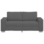 vidaXL Canapea de tip lovesea gri închis 140 cm țesătură velur