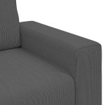 vidaXL Canapea de tip lovesea gri închis 140 cm țesătură velur