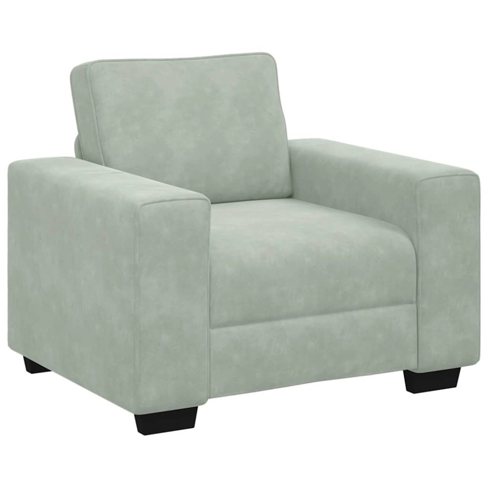 vidaXL Canapea scaun gri deschis 60 cm catifea
