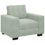 vidaXL Canapea scaun gri deschis 60 cm catifea