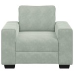 vidaXL Canapea scaun gri deschis 60 cm catifea