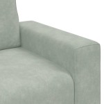 vidaXL Canapea scaun gri deschis 60 cm catifea