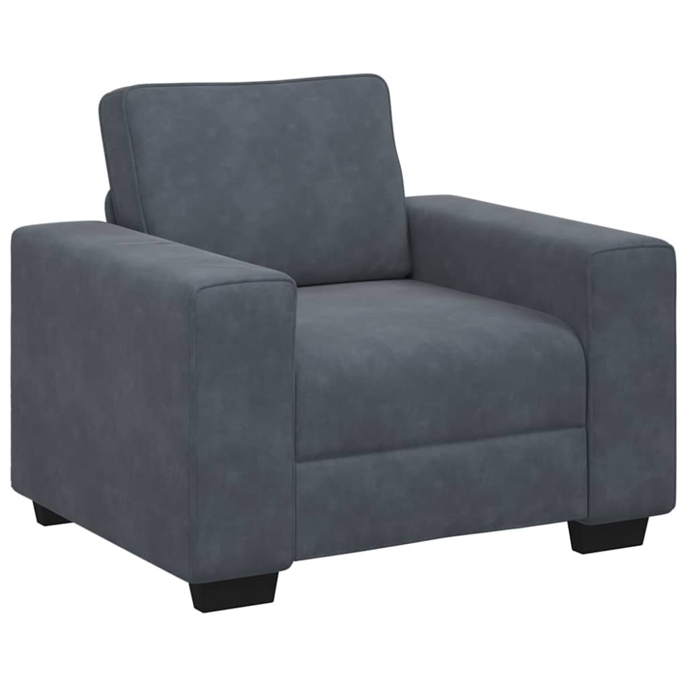 vidaXL Canapea scaun gri închis 60 cm catifea