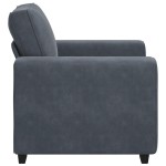 vidaXL Canapea scaun gri închis 60 cm catifea