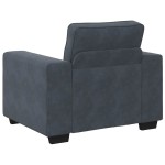 vidaXL Canapea scaun gri închis 60 cm catifea