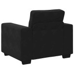 vidaXL Canapea scaun negru 60 cm catifea