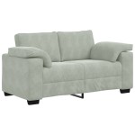 vidaXL Canapea lovesea gri deschis 120 cm catifea vidaXL Canapea lovesea gri deschis 120 cm catifea
